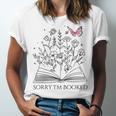 Sorry I'm Booked Book Lover Teachers Librarians Unisex Jersey T-Shirt Sorry I'm Booked Book Lover Teachers Librarians Unisex Jersey T-Shirt