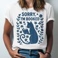 Sorry I'm Booked Cat Reading Book Boho Flowers Vintage Unisex Jersey T-Shirt Sorry I'm Booked Cat Reading Book Boho Flowers Vintage Unisex Jersey T-Shirt
