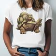 Sulcata Tortoise Reading A Book Unisex Jersey T-Shirt