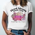 Tired Moms Book Club Running On Coffee Chaos And Chapter Cat Unisex Jersey T-Shirt