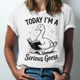 Today I'm A Serious Goose Animal Reading Book Lovers Unisex Jersey T-Shirt Today I'm A Serious Goose Animal Reading Book Lovers Unisex Jersey T-Shirt