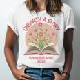 Unearth a Story 2026 Summer Reading Program Flowers Book Premium Tri-Blend Unisex Jersey T-Shirt Unearth a Story 2026 Summer Reading Program Flowers Book Premium Tri-Blend Unisex Jersey T-Shirt