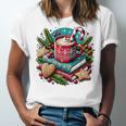 Vintage Cozy Winter Hot Cocoa Books Gingerbread Book Lovers Unisex Jersey T-Shirt Vintage Cozy Winter Hot Cocoa Books Gingerbread Book Lovers Unisex Jersey T-Shirt