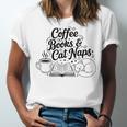 Vintage Retro Coffee Books & Cat Naps Unisex Jersey T-Shirt