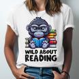Wild About Reading Book Lover Gorilla Unisex Jersey T-Shirt
