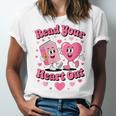 Women's Book Lover Read Your Heart Out Teacher Kids Valentines Unisex Jersey T-Shirt