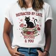 Women's Cat Books Romantic Floral Aesthetic Book Lover Cat Owner Unisex Jersey T-Shirt Women's Cat Books Romantic Floral Aesthetic Book Lover Cat Owner Unisex Jersey T-Shirt