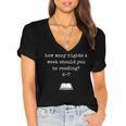 67 Meme Book Lover & Reading Humor Bookworms Slang Women's Jersey Short Sleeve Deep V-Neck Tshirt 67 Meme Book Lover & Reading Humor Bookworms Slang Women's Jersey Short Sleeve Deep V-Neck Tshirt