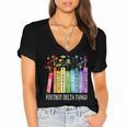 8647 Foxtrots Tangos Deltas Book Flower Resist Book Lovers Women's Jersey Short Sleeve Deep V-Neck Tshirt 8647 Foxtrots Tangos Deltas Book Flower Resist Book Lovers Women's Jersey Short Sleeve Deep V-Neck Tshirt