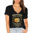 Abibliophobia Book Lover Reading Humor Graphic Women's Jersey Short Sleeve Deep V-Neck Tshirt Abibliophobia Book Lover Reading Humor Graphic Women's Jersey Short Sleeve Deep V-Neck Tshirt