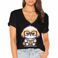 Adorable Book Lover Shih Tzu With Reading Glasses Cute Women's Jersey Short Sleeve Deep V-Neck Tshirt Adorable Book Lover Shih Tzu With Reading Glasses Cute Women's Jersey Short Sleeve Deep V-Neck Tshirt