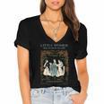 Alcott Little Women Characters Literature Book Illustration Women's Jersey Short Sleeve Deep V-Neck Tshirt