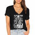 Alien Valentine Science Fiction Vintage Comic Book Women's Jersey Short Sleeve Deep V-Neck Tshirt Alien Valentine Science Fiction Vintage Comic Book Women's Jersey Short Sleeve Deep V-Neck Tshirt