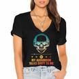 Audiobook Reader Smut Book My Audiobooks Talks Dirty To Me Women's Jersey Short Sleeve Deep V-Neck Tshirt