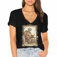 The Aunt Tarot Card Women Skeleton Aunty Book Lover Women's Jersey Short Sleeve Deep V-Neck Tshirt The Aunt Tarot Card Women Skeleton Aunty Book Lover Women's Jersey Short Sleeve Deep V-Neck Tshirt