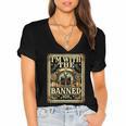 Banned Books Librarian Book Readers I m With The Banned Women's Jersey Short Sleeve Deep V-Neck Tshirt Banned Books Librarian Book Readers I m With The Banned Women's Jersey Short Sleeve Deep V-Neck Tshirt