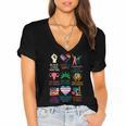 BLM Human Rights Feminism Trans Science Books LGBTQ Kindness Women's Jersey Short Sleeve Deep V-Neck Tshirt BLM Human Rights Feminism Trans Science Books LGBTQ Kindness Women's Jersey Short Sleeve Deep V-Neck Tshirt