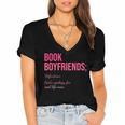 Book Boyfriends Definition Women's Jersey Short Sleeve Deep V-Neck Tshirt Book Boyfriends Definition Women's Jersey Short Sleeve Deep V-Neck Tshirt