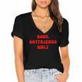 Book Boyfriends Only Women's Jersey Short Sleeve Deep V-Neck Tshirt
