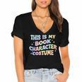 This Is My Book Character Costume Book Lover Groovy Women's Jersey Short Sleeve Deep V-Neck Tshirt This Is My Book Character Costume Book Lover Groovy Women's Jersey Short Sleeve Deep V-Neck Tshirt