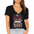 My Book Club Reads Between The Wines Women's Jersey Short Sleeve Deep V-Neck Tshirt