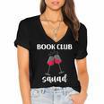 Book Club Squad Reading Bookworm Wine Lover Humor Women's Jersey Short Sleeve Deep V-Neck Tshirt Book Club Squad Reading Bookworm Wine Lover Humor Women's Jersey Short Sleeve Deep V-Neck Tshirt