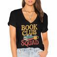 Book Club Squad Women's Jersey Short Sleeve Deep V-Neck Tshirt Book Club Squad Women's Jersey Short Sleeve Deep V-Neck Tshirt