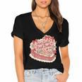 Book Lover Hot Girls Read Books Tee Women's Jersey Short Sleeve Deep V-Neck Tshirt