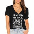 Book Lover Reading Quote For Reading Teacher Women's Jersey Short Sleeve Deep V-Neck Tshirt Book Lover Reading Quote For Reading Teacher Women's Jersey Short Sleeve Deep V-Neck Tshirt