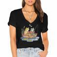 Book Shirt Frog Toad Fishing Vintage Book Frog Women's Jersey Short Sleeve Deep V-Neck Tshirt