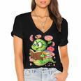 Book Worm Costume World Book Day Cute Kawaii Worm Reading Women's Jersey Short Sleeve Deep V-Neck Tshirt Book Worm Costume World Book Day Cute Kawaii Worm Reading Women's Jersey Short Sleeve Deep V-Neck Tshirt