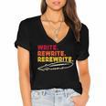 Book Writer Quote Author Journalist Rewrite Novelist Women's Jersey Short Sleeve Deep V-Neck Tshirt Book Writer Quote Author Journalist Rewrite Novelist Women's Jersey Short Sleeve Deep V-Neck Tshirt