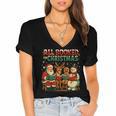 All Booked For Christmas Book Lover Women's Jersey Short Sleeve Deep V-Neck Tshirt