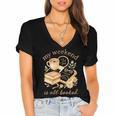 My Weekend Is All Booked Cozy Book Lover Reading Women's Jersey Short Sleeve Deep V-Neck Tshirt