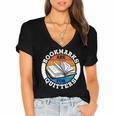 Bookmarks Are For Quitters Reader Read Book Reading Women's Jersey Short Sleeve Deep V-Neck Tshirt