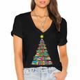 Bookmas Christmas Book Tree Book Lover English Teacher Women's Jersey Short Sleeve Deep V-Neck Tshirt Bookmas Christmas Book Tree Book Lover English Teacher Women's Jersey Short Sleeve Deep V-Neck Tshirt