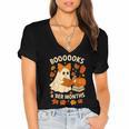 Books And BER Months Fall Librarian Reading Halloween Women's Jersey Short Sleeve Deep V-Neck Tshirt Books And BER Months Fall Librarian Reading Halloween Women's Jersey Short Sleeve Deep V-Neck Tshirt
