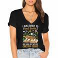 Books And Crested Gecko Owner Crestie Lover Women's Jersey Short Sleeve Deep V-Neck Tshirt Books And Crested Gecko Owner Crestie Lover Women's Jersey Short Sleeve Deep V-Neck Tshirt