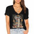 Books Geek Sunflower Floral Cute Vintage Books Reader Lover Women's Jersey Short Sleeve Deep V-Neck Tshirt Books Geek Sunflower Floral Cute Vintage Books Reader Lover Women's Jersey Short Sleeve Deep V-Neck Tshirt