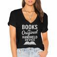 Books The Original Handheld Device – Reading Women's Jersey Short Sleeve Deep V-Neck Tshirt Books The Original Handheld Device – Reading Women's Jersey Short Sleeve Deep V-Neck Tshirt