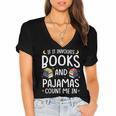 Books And Pajamas Count Me In Saying Read Book Lover Women's Jersey Short Sleeve Deep V-Neck Tshirt