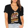 Books Reading Lover Bookworm Nerd Librarian Book Reader Women's Jersey Short Sleeve Deep V-Neck Tshirt Books Reading Lover Bookworm Nerd Librarian Book Reader Women's Jersey Short Sleeve Deep V-Neck Tshirt