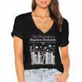 The Bookshelf Of a Hopeless Romantic Rom-Com Reading Bookish Women's Jersey Short Sleeve Deep V-Neck Tshirt The Bookshelf Of a Hopeless Romantic Rom-Com Reading Bookish Women's Jersey Short Sleeve Deep V-Neck Tshirt