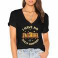 Bookworm I Have No Shelf Control Book Lover Women's Jersey Short Sleeve Deep V-Neck Tshirt