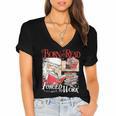 Born To Read Forced To Work Santa Christmas Book Lover Retro Women's Jersey Short Sleeve Deep V-Neck Tshirt Born To Read Forced To Work Santa Christmas Book Lover Retro Women's Jersey Short Sleeve Deep V-Neck Tshirt