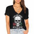 I Buy Her Books And Call Her A Good Girl Book Lover Women's Jersey Short Sleeve Deep V-Neck Tshirt