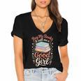 Buy Me Books And Call Me A Good Girl Women's Jersey Short Sleeve Deep V-Neck Tshirt Buy Me Books And Call Me A Good Girl Women's Jersey Short Sleeve Deep V-Neck Tshirt