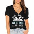 Buying A Book And Getting A Little Treat Women's Jersey Short Sleeve Deep V-Neck Tshirt Buying A Book And Getting A Little Treat Women's Jersey Short Sleeve Deep V-Neck Tshirt