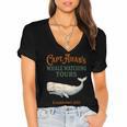 Captain Ahab’s Whale Watching Tours – Moby Book Parody Women's Jersey Short Sleeve Deep V-Neck Tshirt