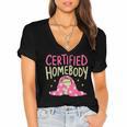 Certified Homebody Trendy Frog Introvert Women's Jersey Short Sleeve Deep V-Neck Tshirt Certified Homebody Trendy Frog Introvert Women's Jersey Short Sleeve Deep V-Neck Tshirt